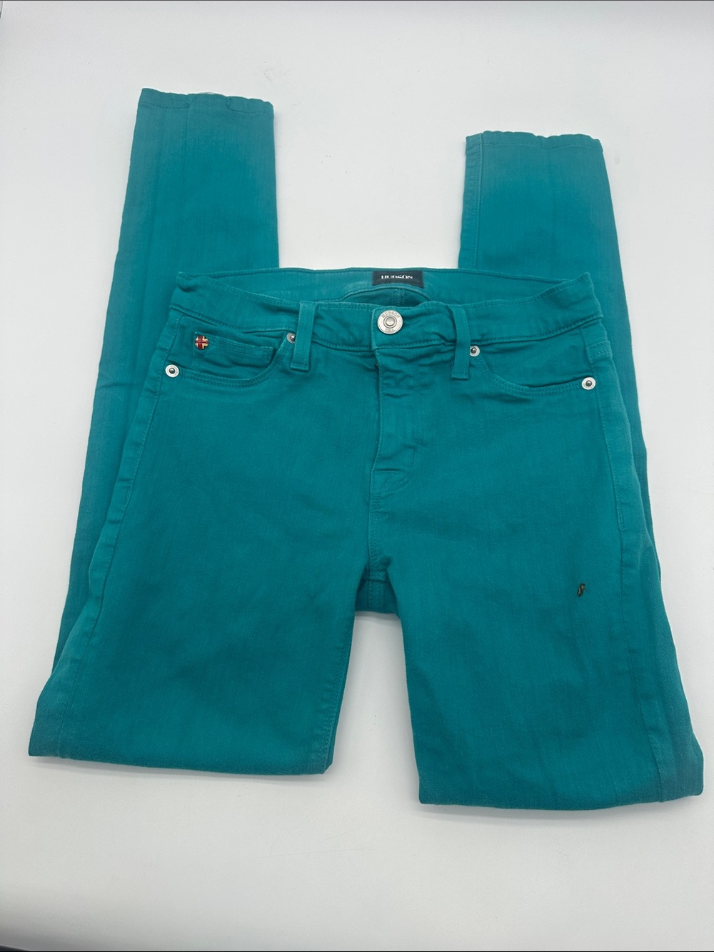 Hudson Jeans Teal Skinny Stretch Denim